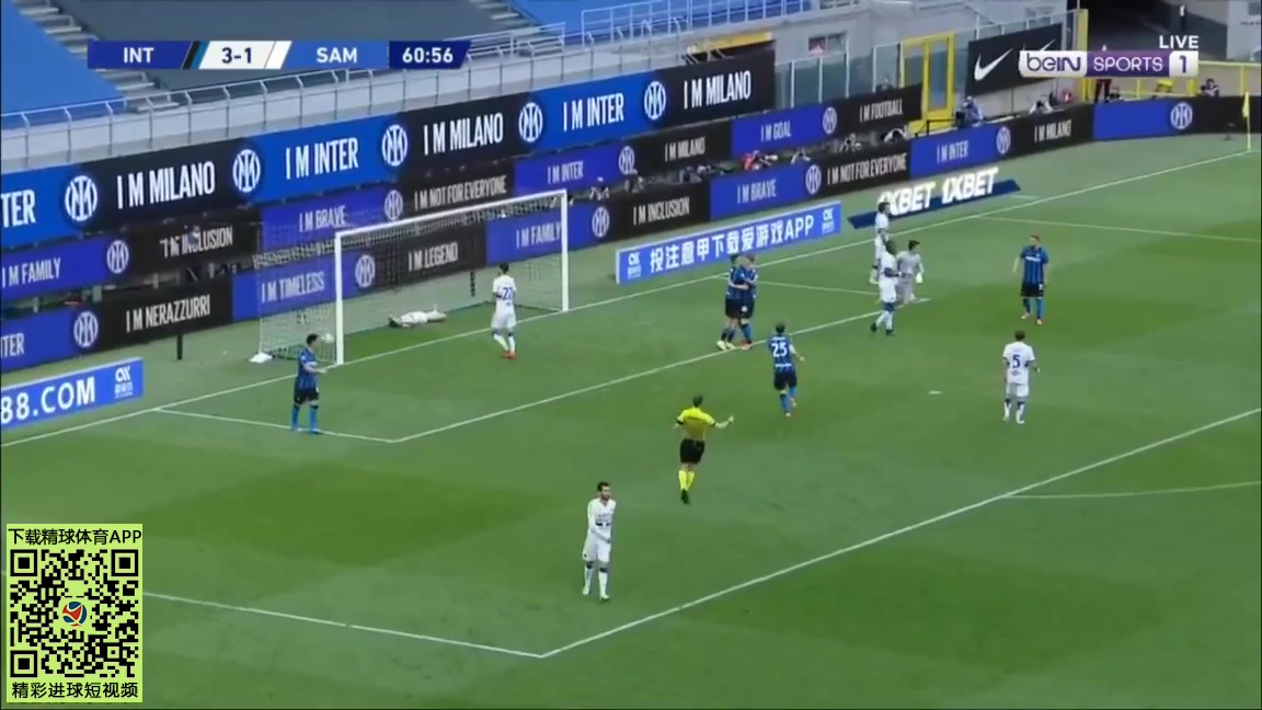 Serie A Inter Milan Vs Sampdoria Andrea  Pinamonti Goal in 62 min, Score 4:1