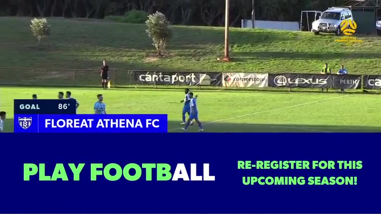 WAUS D1 Floreat Athena Vs Sorrento F.C. Ambrogio Goal in 85 min, Score 2:2