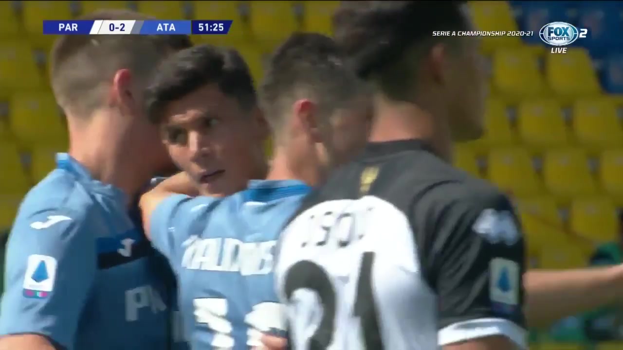 Serie A Parma Vs Atalanta 53 phút Matteo PessinaVào, ghi bàn 0:2