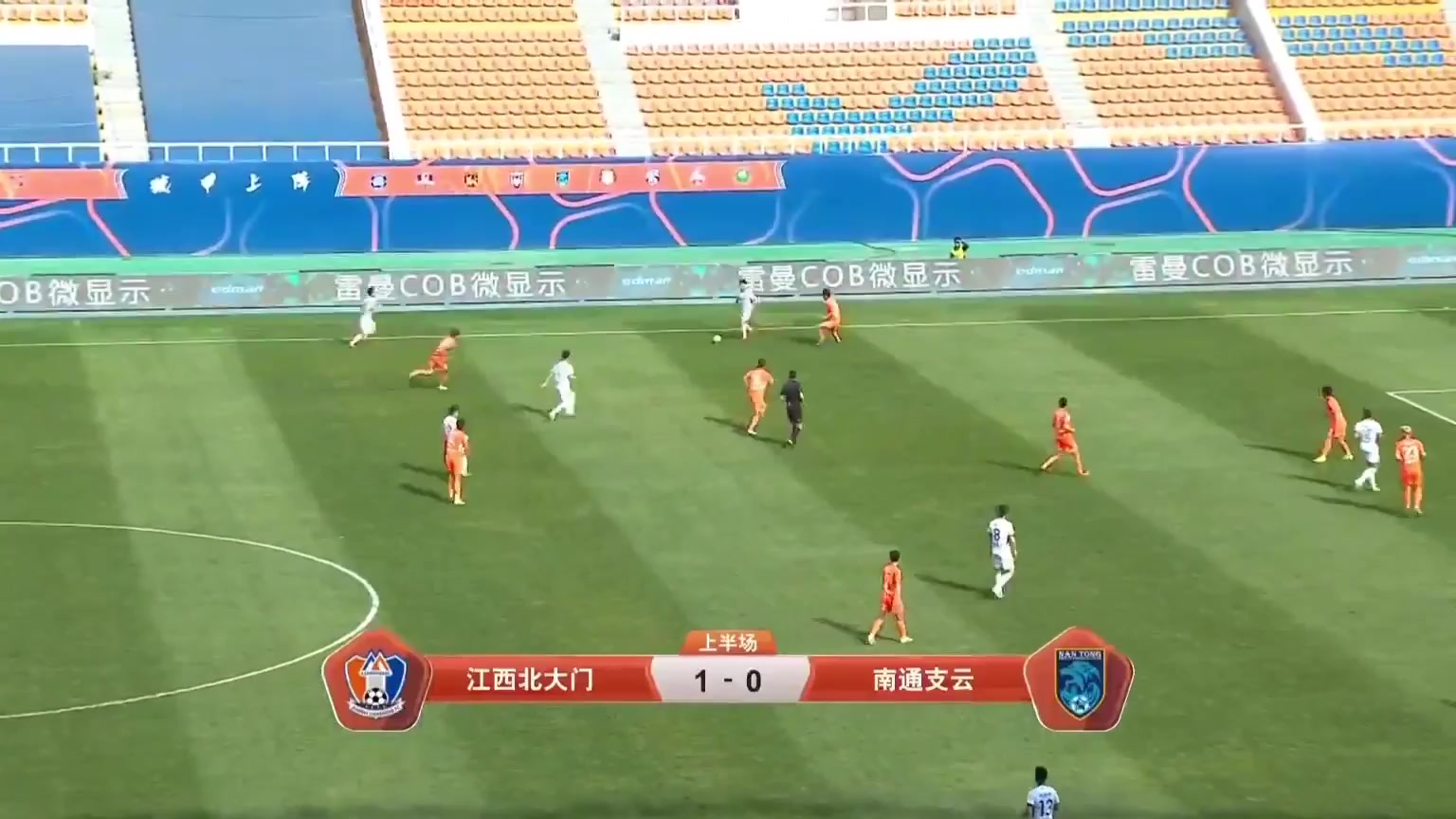 CHA D1 Jiangxi Liansheng FC Vs Nantong Zhiyun 45 ทำประตู Zhu Mingxin ประตู, ทำคะแนน 1:0