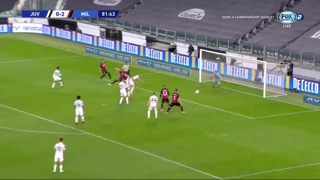 Serie A Juventus Vs AC Milan Fikayo Tomori Goal in 82 min, Score 0:3