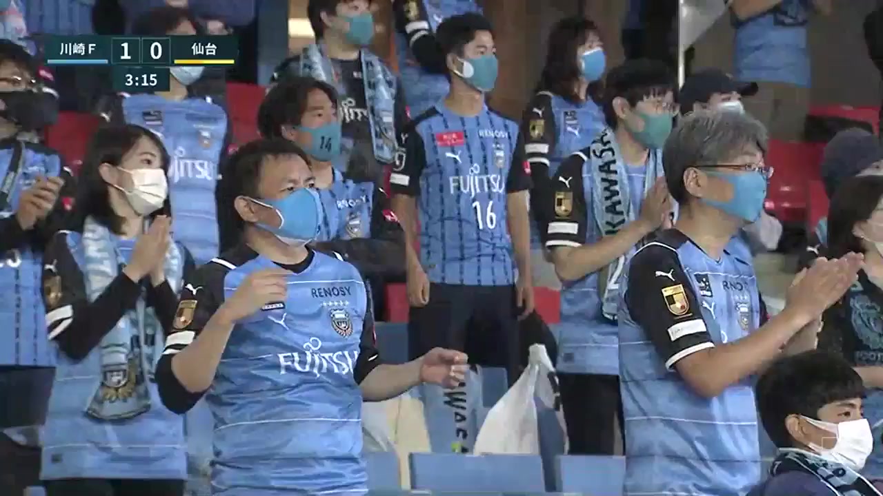 日職聯 川崎前鋒 Vs 仙臺維加泰 2分小林 悠進球,比分1:0