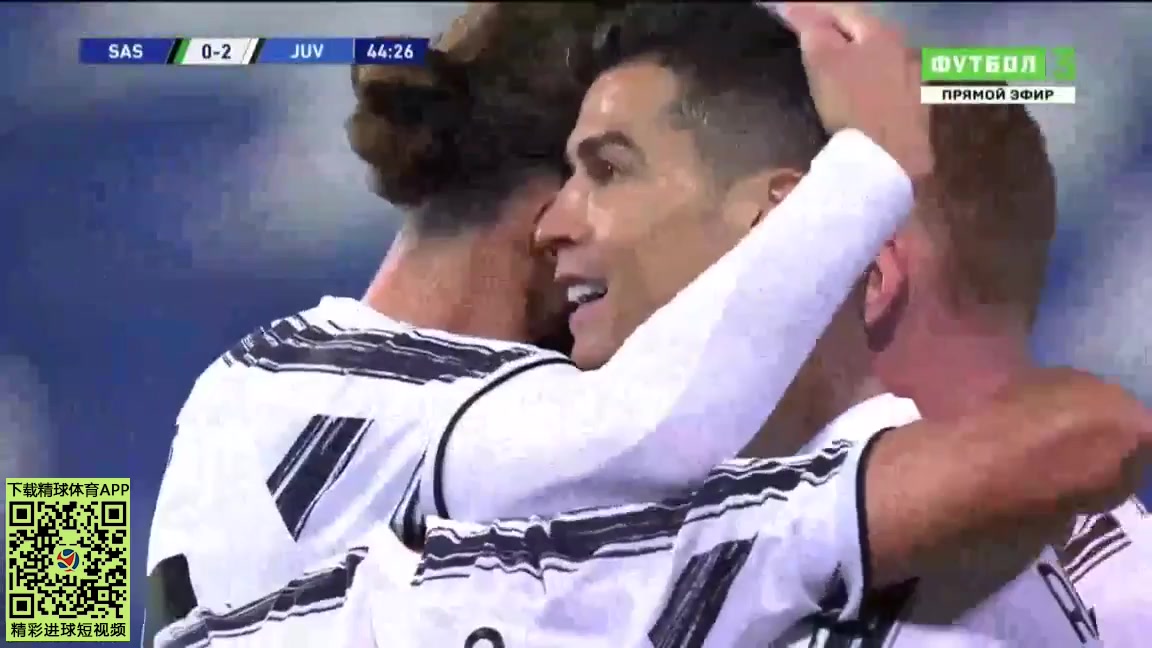 Serie A Sassuolo Vs Juventus Cristiano Ronaldo dos Santos Aveiro Goal in 44 min, Score 0:2