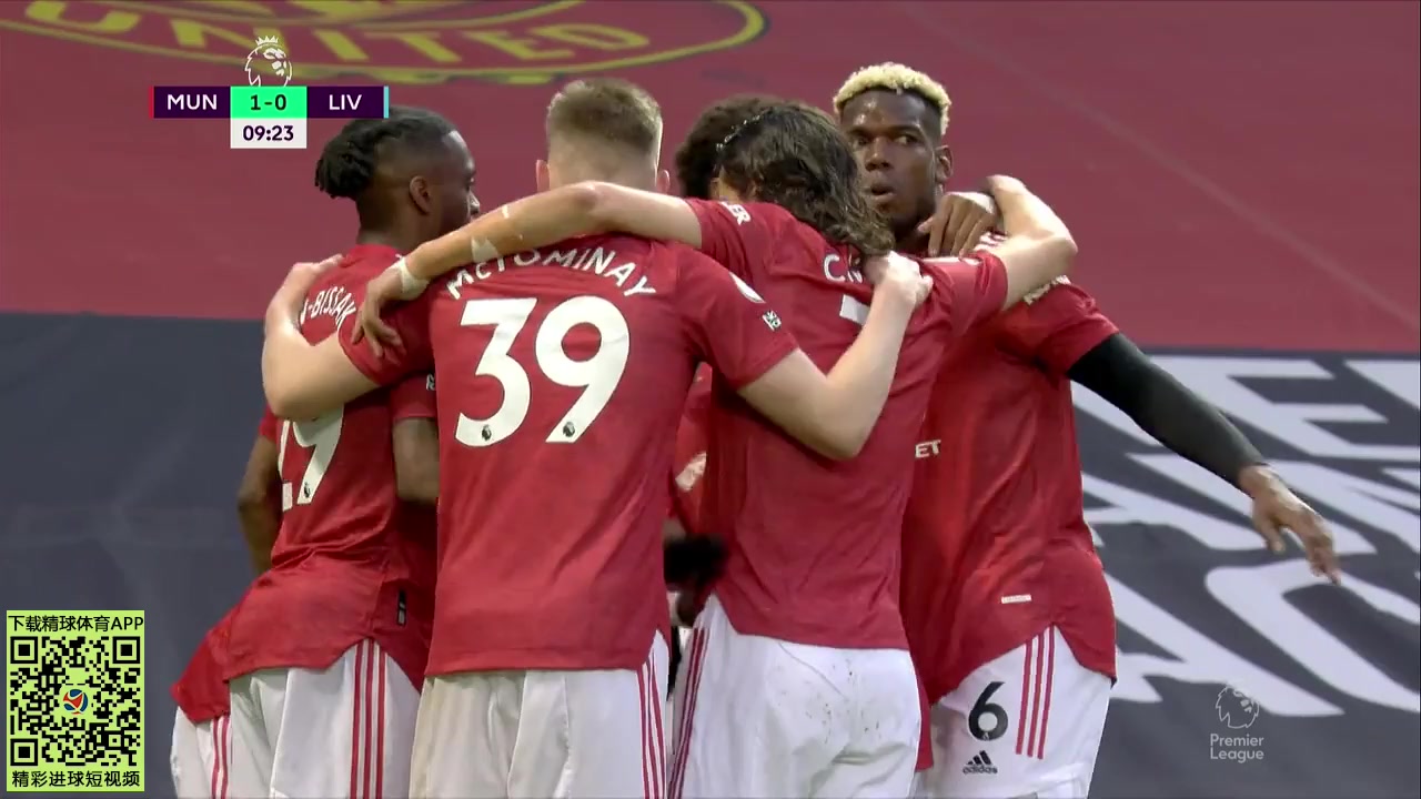 EPL Manchester United Vs Liverpool Bruno Joao N. Borges Fernandes Goal in 8 min, Score 1:0