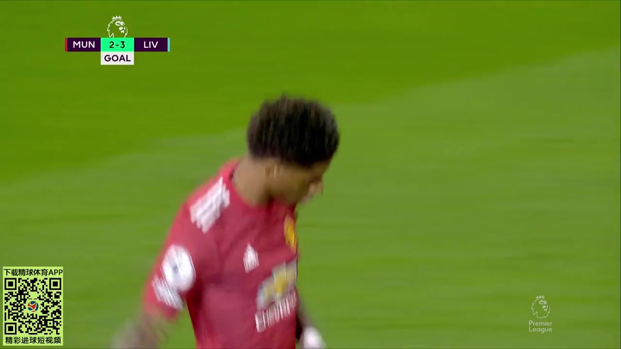 EPL Manchester United Vs Liverpool Marcus Rashford Goal in 67 min, Score 2:3