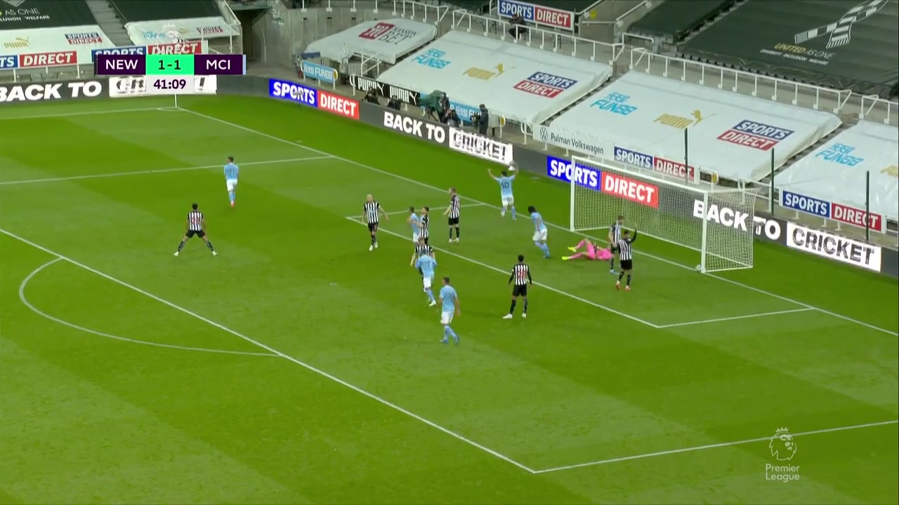 EPL Newcastle United Vs Manchester City Ferran Torres Goal in 40 min, Score 1:2