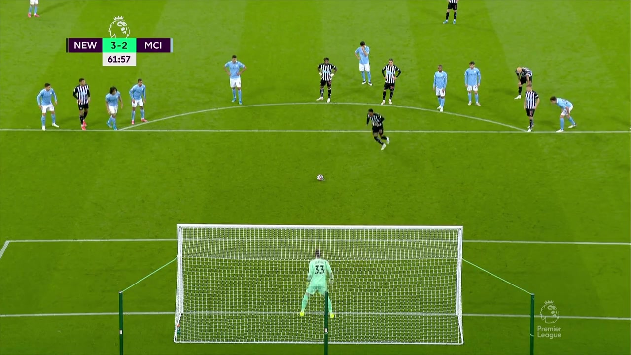 36 Newcastle United Vs Manchester City 61 skor gol Joseph Willock, skor 3:2