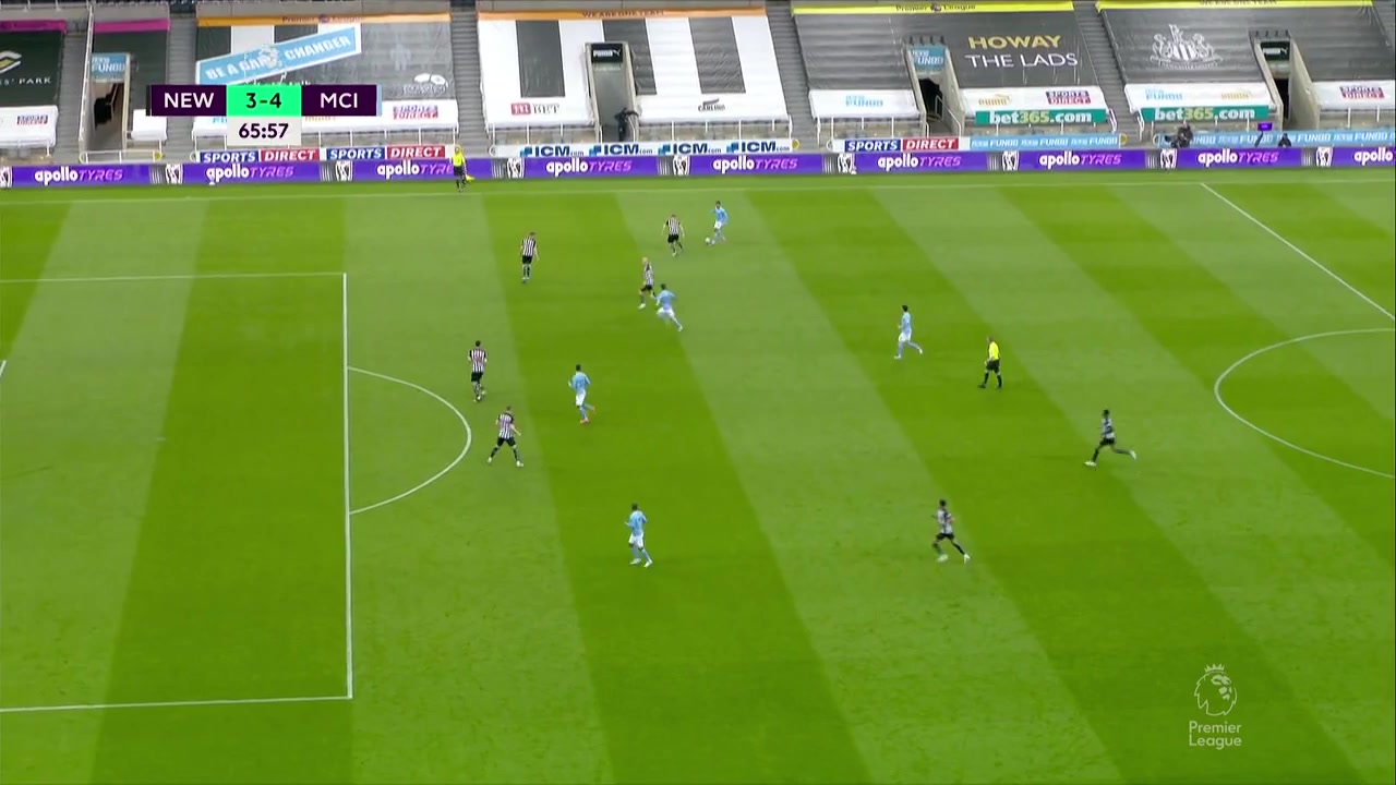 EPL Newcastle United Vs Manchester City Ferran Torres Goal in 66 min, Score 3:4