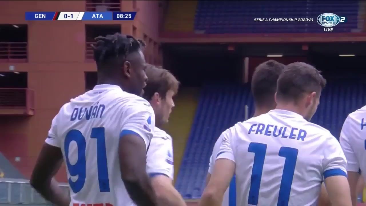 Serie A Genoa Vs Atalanta 8 phút Duvan Estevan Zapata BangueraVào, ghi bàn 0:1