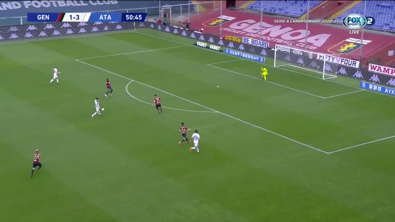 Serie A Genoa Vs Atalanta 52 phút Mario PasalicVào, ghi bàn 1:4