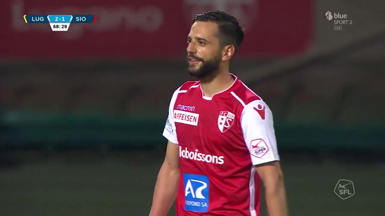 SUI Sl Lugano Vs FC Sion 69 phút Alexander GerndtVào, ghi bàn 3:1