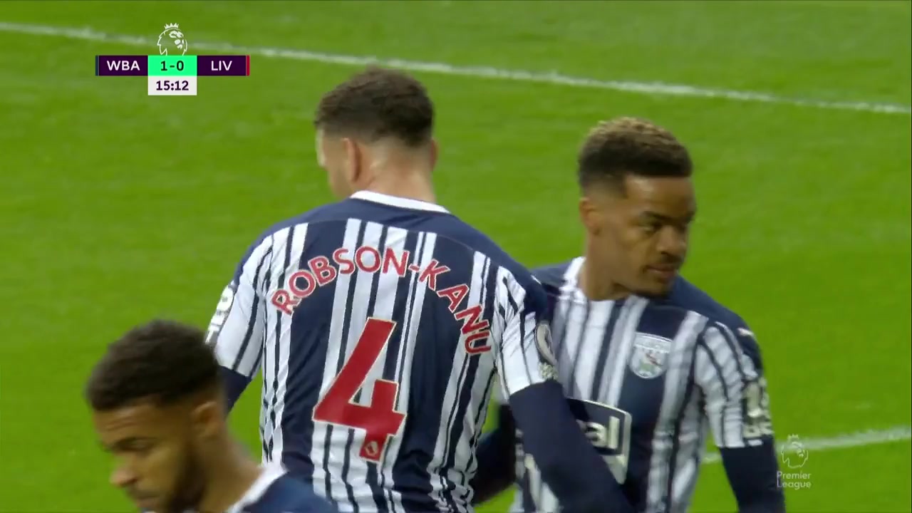 36 West Bromwich(WBA) Vs Liverpool 14 skor gol Hal Robson-Kanu, skor 1:0