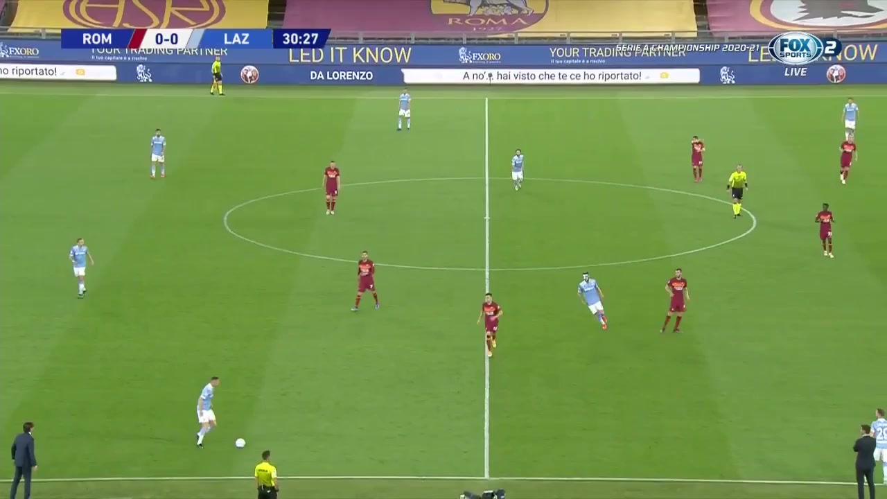 Serie A AS Roma Vs Lazio 30 ทำประตู  ประตู, ทำคะแนน 0:1