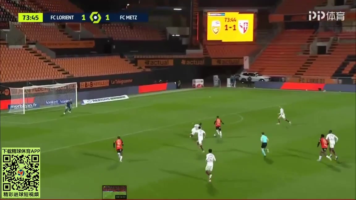 Ligue1 Lorient Vs Metz 74 ทำประตู Jerome Hergault ประตู, ทำคะแนน 2:1