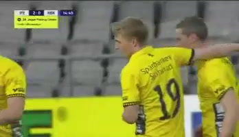 SWE D1 Elfsborg Vs Halmstads Jeppe Okkels Goal in 13 min, Score 2:0