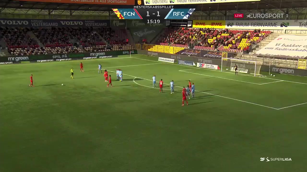 DEN SASL Nordsjaelland Vs Randers FC 15 phút Magnus Kofoed AndersenVào, ghi bàn 2:1