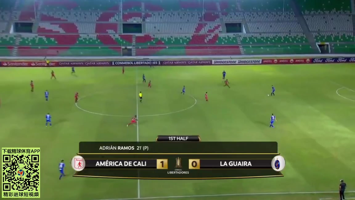 CON CLA America de Cali Vs Deportivo La Guaira 20 phút Gustavo Adrian Ramos VasquezVào, ghi bàn 1:0