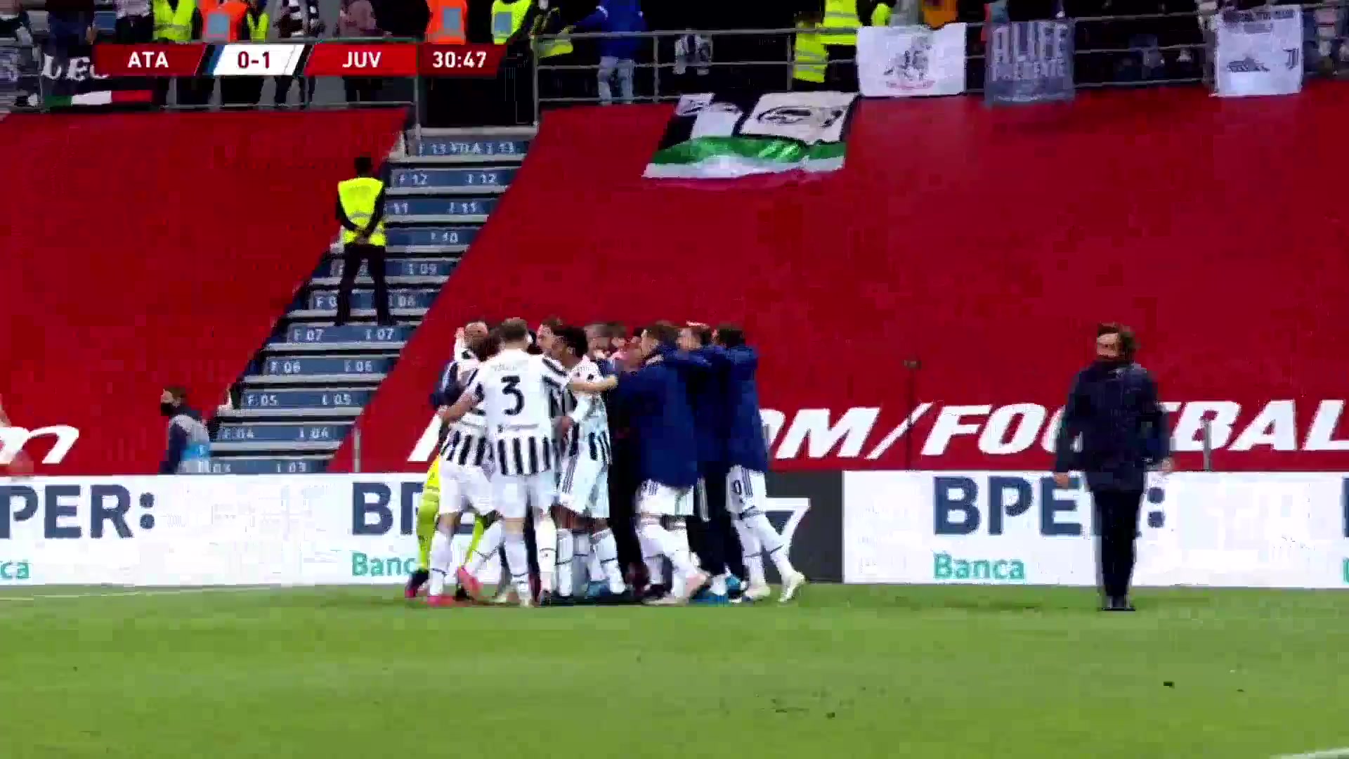 ITA Cup Atalanta Vs Juventus Dejan Kulusevski Goal in 30 min, Score 0:1