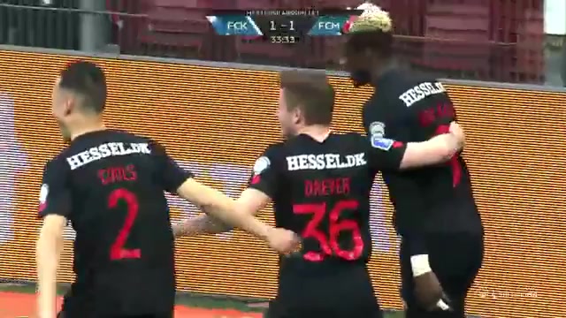 DEN SASL FC Copenhagen Vs Midtjylland 32 phút Sory KabaVào, ghi bàn 1:1