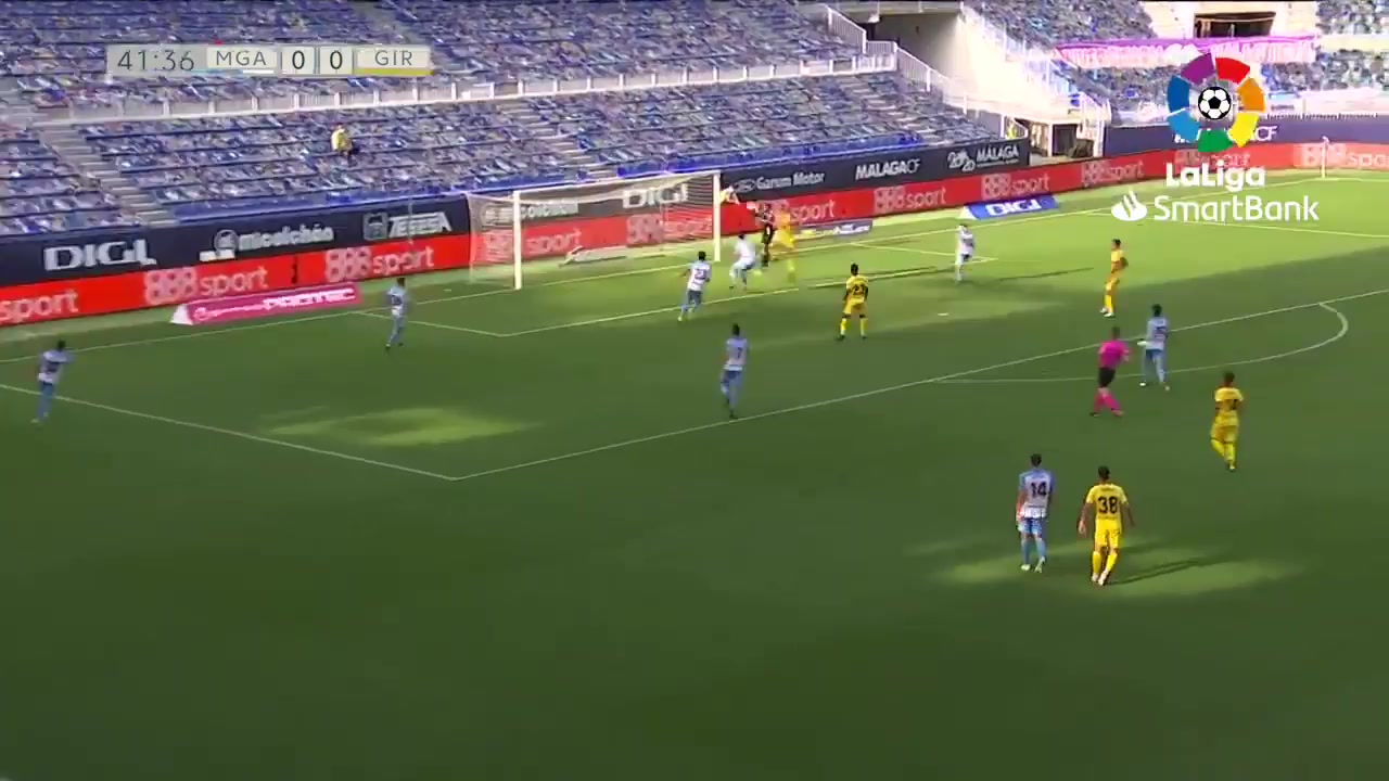 SPA D2 Malaga Vs Girona  Goal in 41 min, Score 0:1