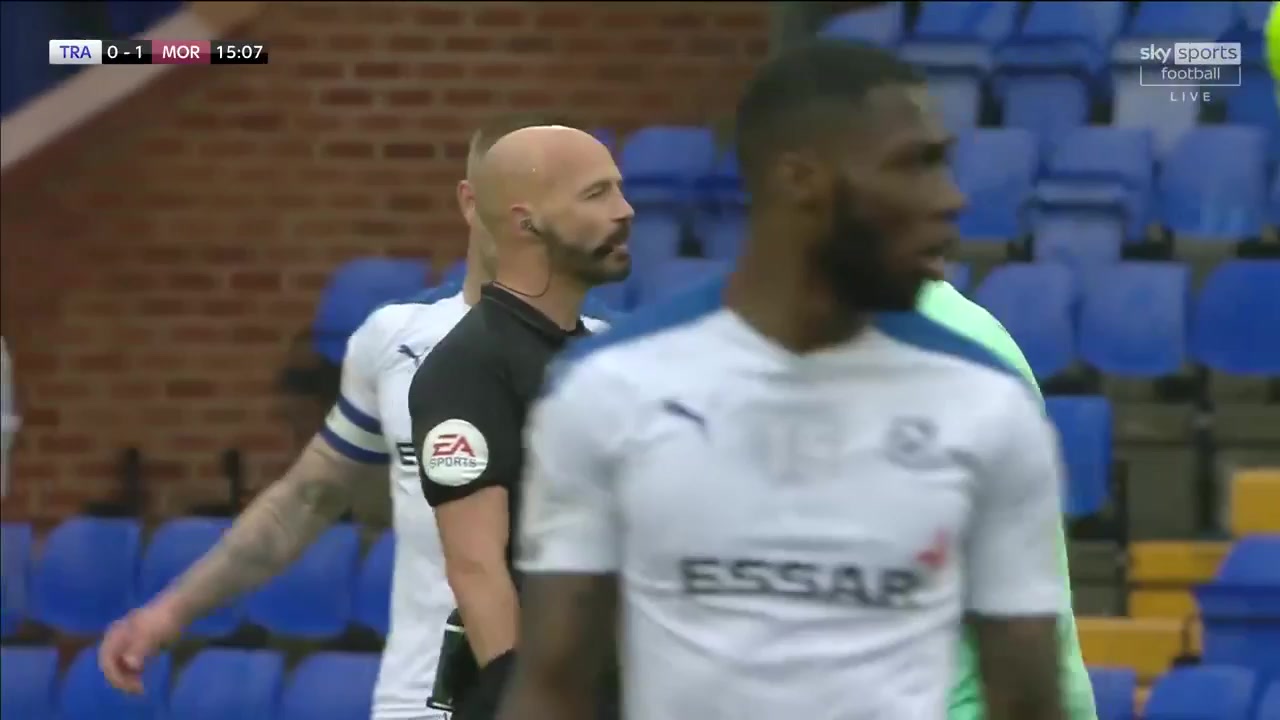 ENG L2 Tranmere Rovers Vs Morecambe Nathaniel Knight-Percival Goal in 15 min, Score 0:1