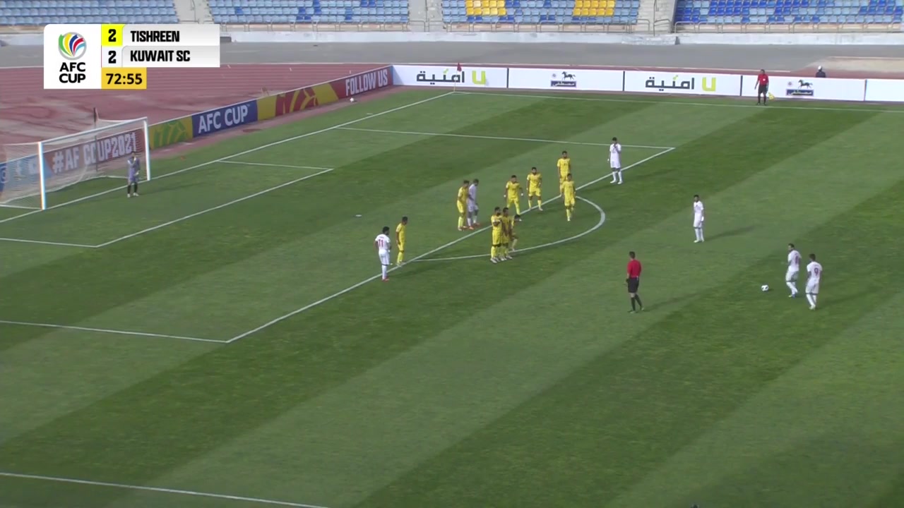 AFC Cup Teshrin SC Vs Al Kuwait SC Faisal Zayed Alharbi Goal in 73 min, Score 2:3