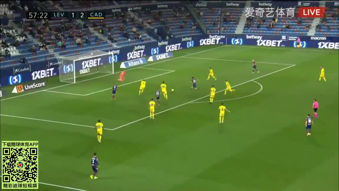 Laliga1 Levante Vs Cadiz 57 phút Gonzalo Julian Melero ManzanaresVào, ghi bàn 2:2