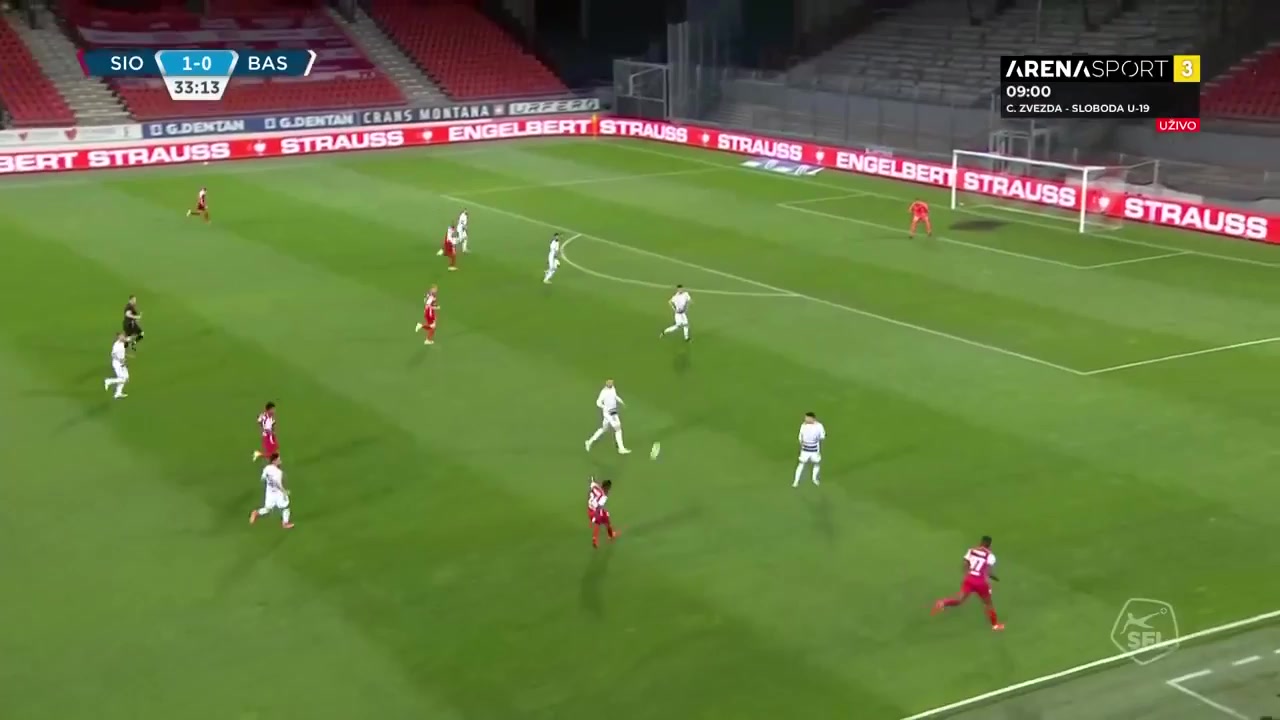 SUI Sl FC Sion Vs Basel 32 phút Gaetan KarlenVào, ghi bàn 2:0