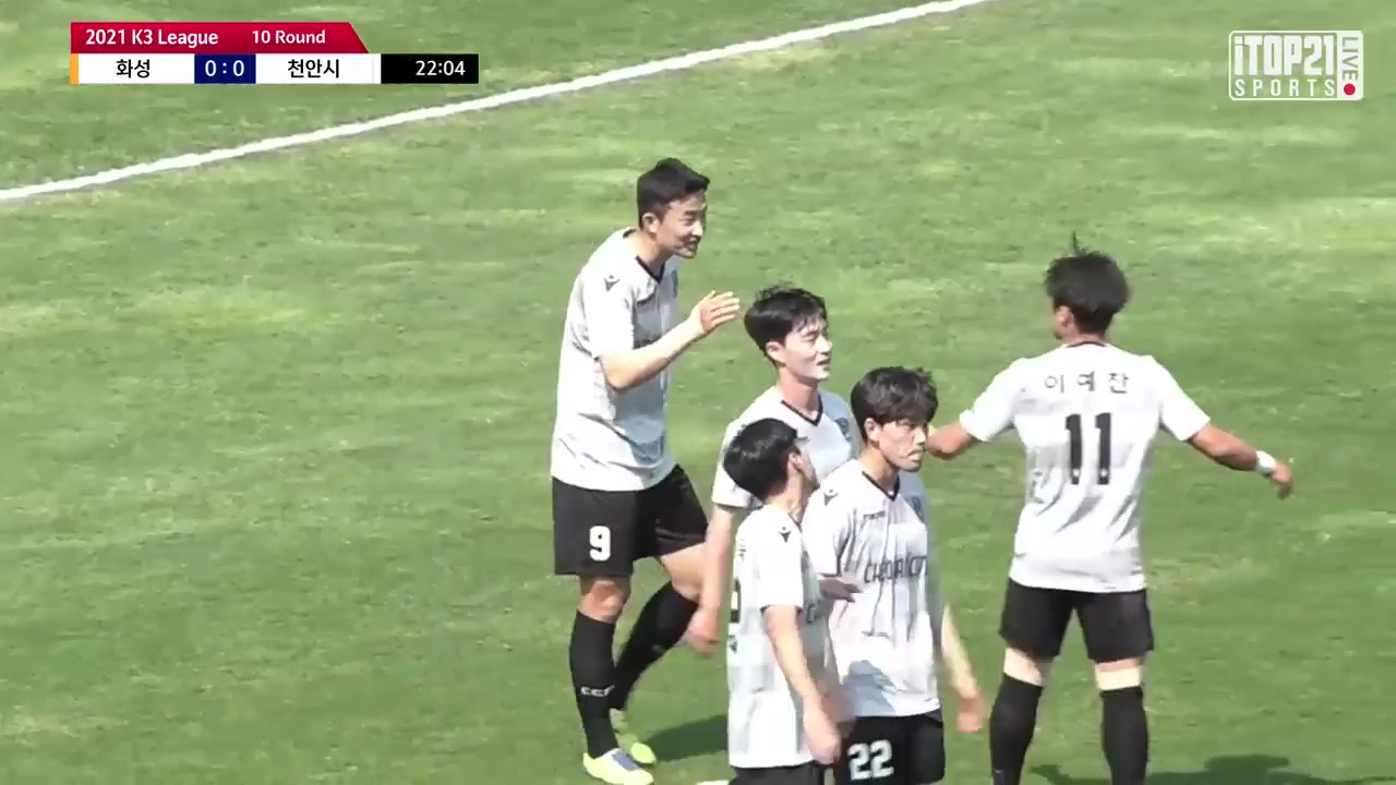 KCL Hwaseong FC Vs Cheonan City  Goal in 22 min, Score 0:1