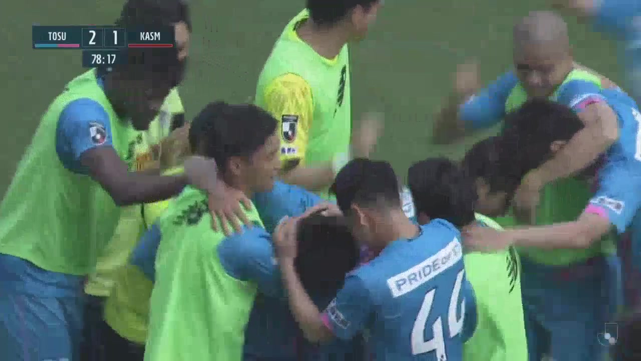 日職聯 鳥棲沙巖 Vs 鹿島鹿角 72分進球,比分2:1