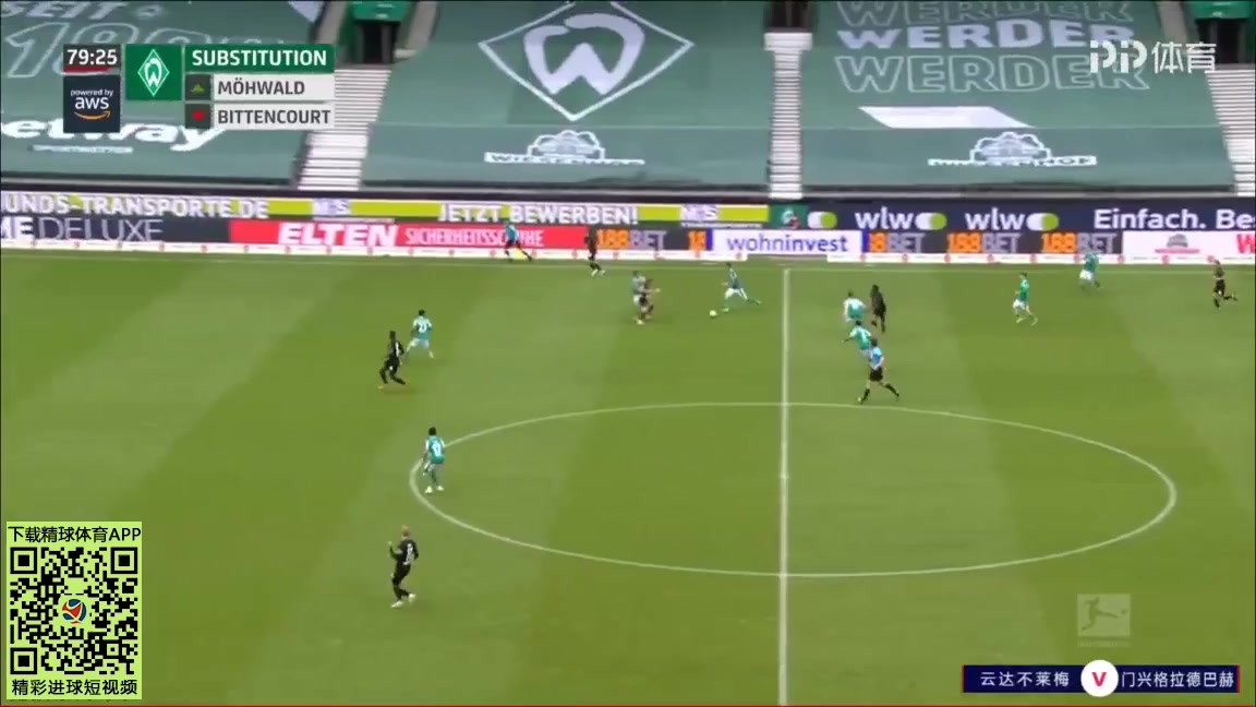 Bundesliga Werder Bremen Vs Borussia Monchengladbach 80 phút Milot RashicaVào, ghi bàn 1:4