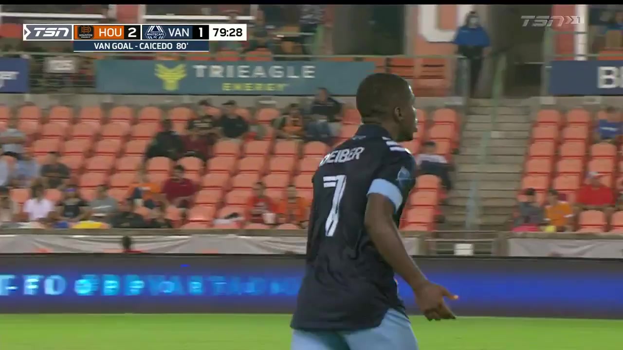 MLS Houston Dynamo Vs Vancouver Whitecaps 79 ทำประตู Deiber Caicedo ประตู, ทำคะแนน 2:1