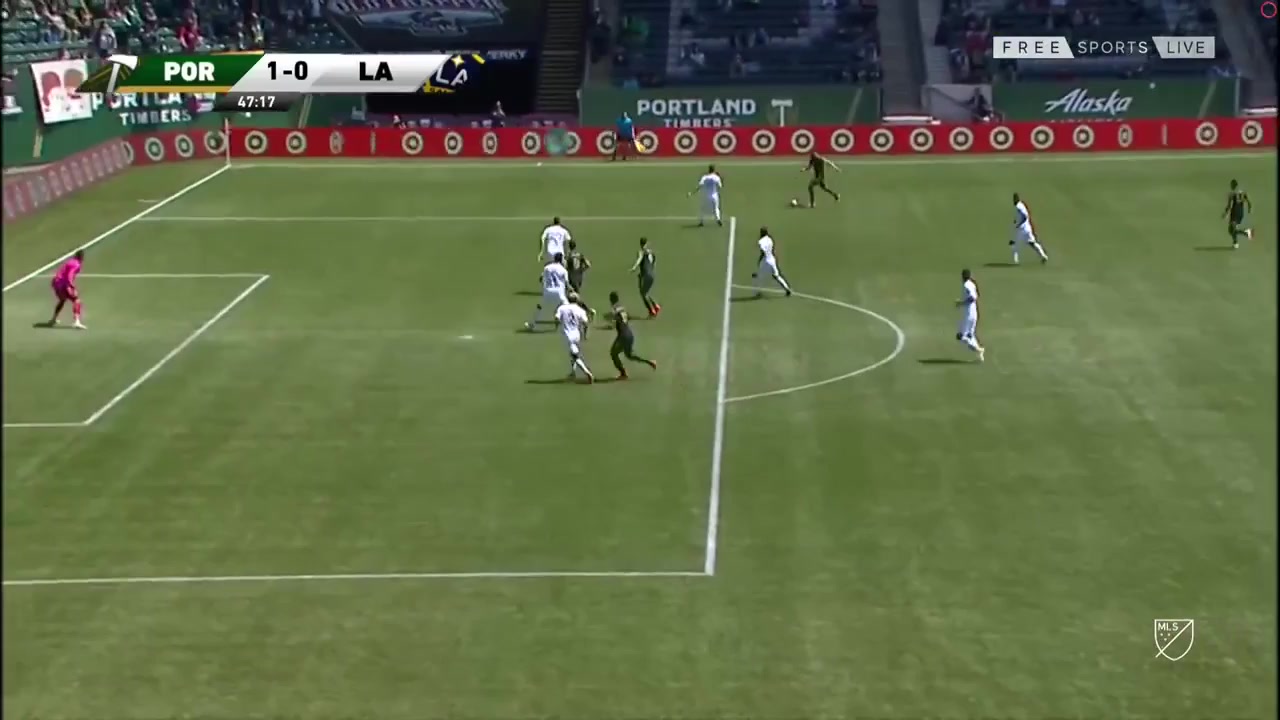 MLS Portland Timbers Vs Los Angeles Galaxy 48 ทำประตู Felipe Andres Mora Aliaga ประตู, ทำคะแนน 1:0