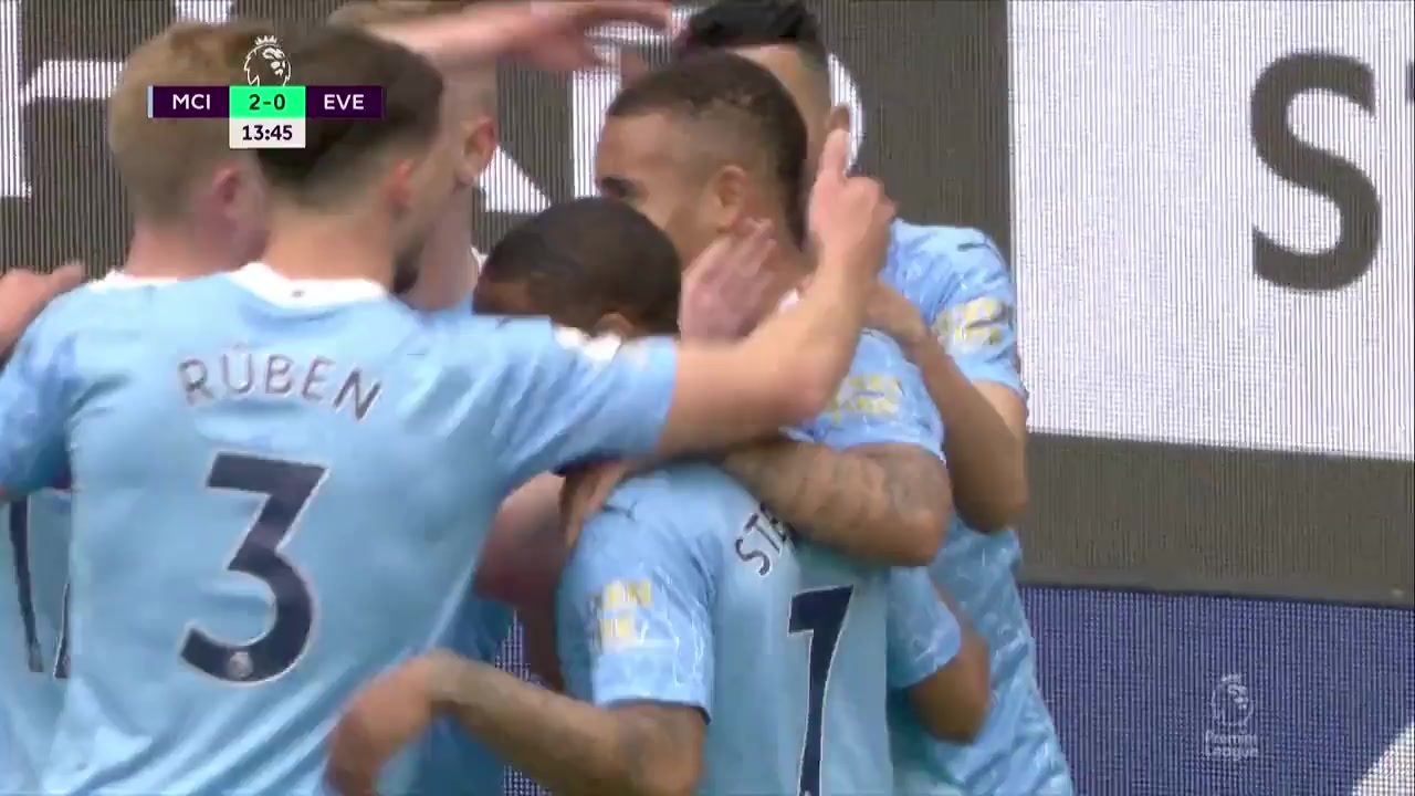 EPL Manchester City Vs Everton Gabriel Fernando de Jesus Goal in 13 min, Score 2:0