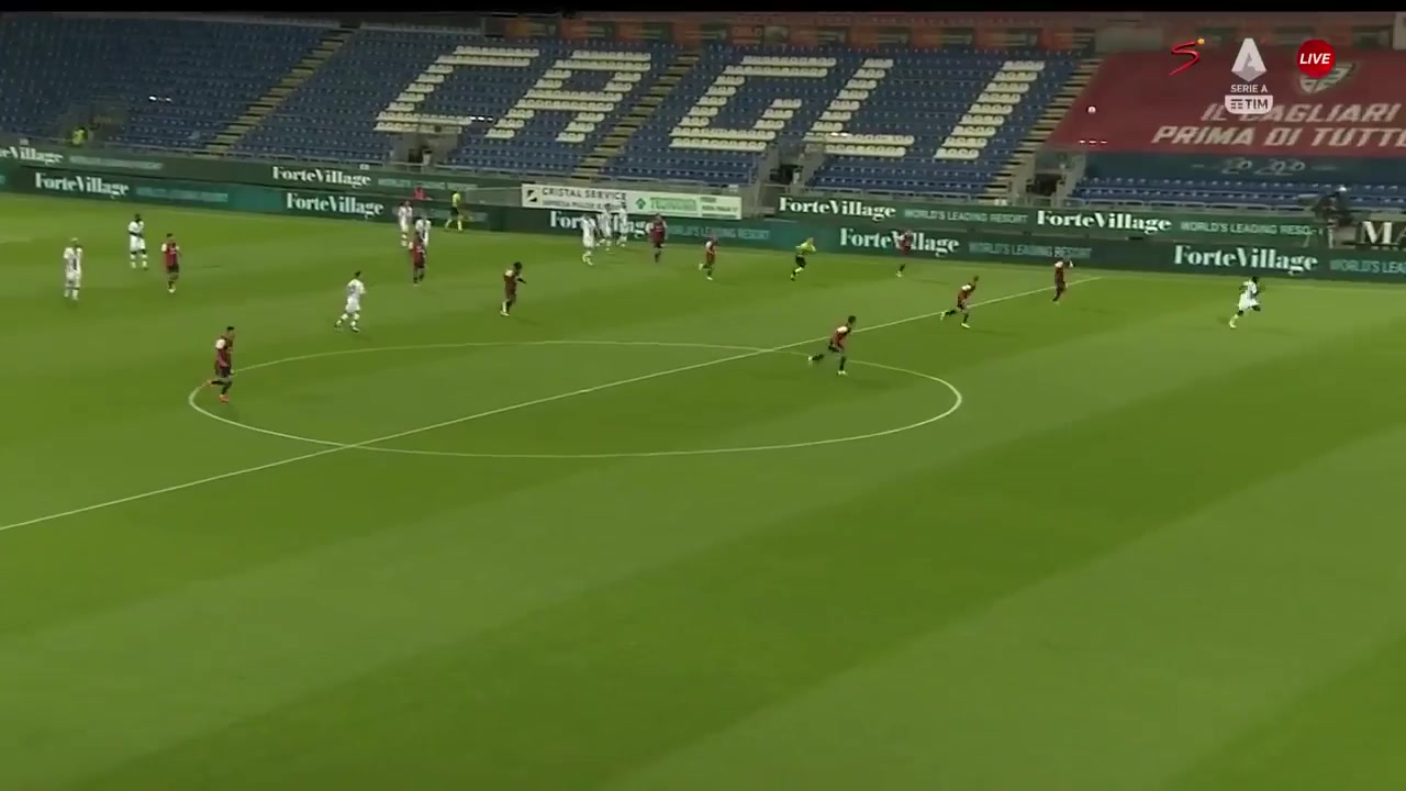 Serie A Cagliari Vs Genoa  Goal in 73 min, Score 0:2