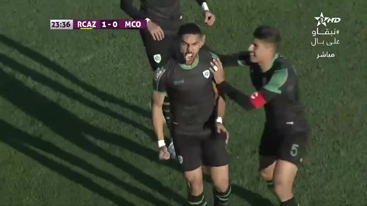 MAR D1 Renaissance Zmamra Vs MCO Mouloudia Oujda Khafi Goal in 23 min, Score 1:1