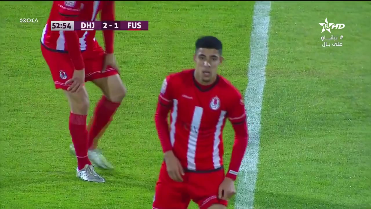 MAR D1 DHJ Difaa Hassani Jadidi Vs Union Touarga Sport Rabat  Goal in 54 min, Score 2:1