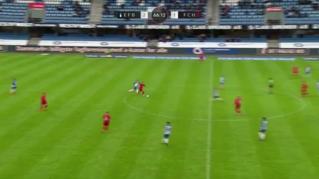 DEN D1 Esbjerg Vs Helsingor Oliver Kjaergaard Goal in 66 min, Score 2:2