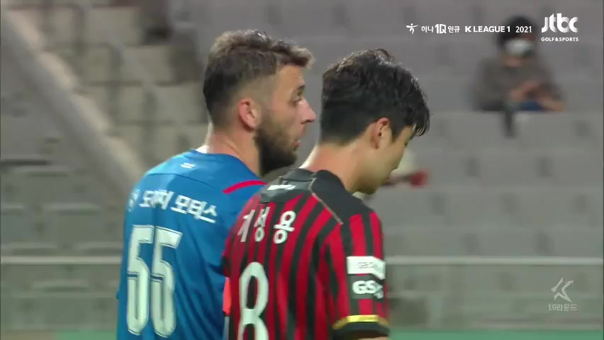 韓K聯 FC首爾 Vs 水原三星 7分金民友進球,比分0:1