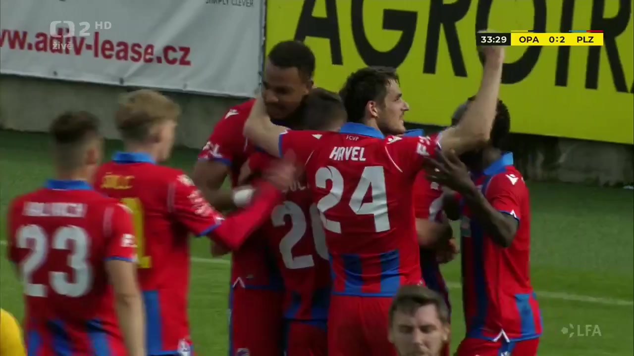 CZE D1 Opava Vs FC Viktoria Plzen 33 phút Pavel BuchaVào, ghi bàn 0:2