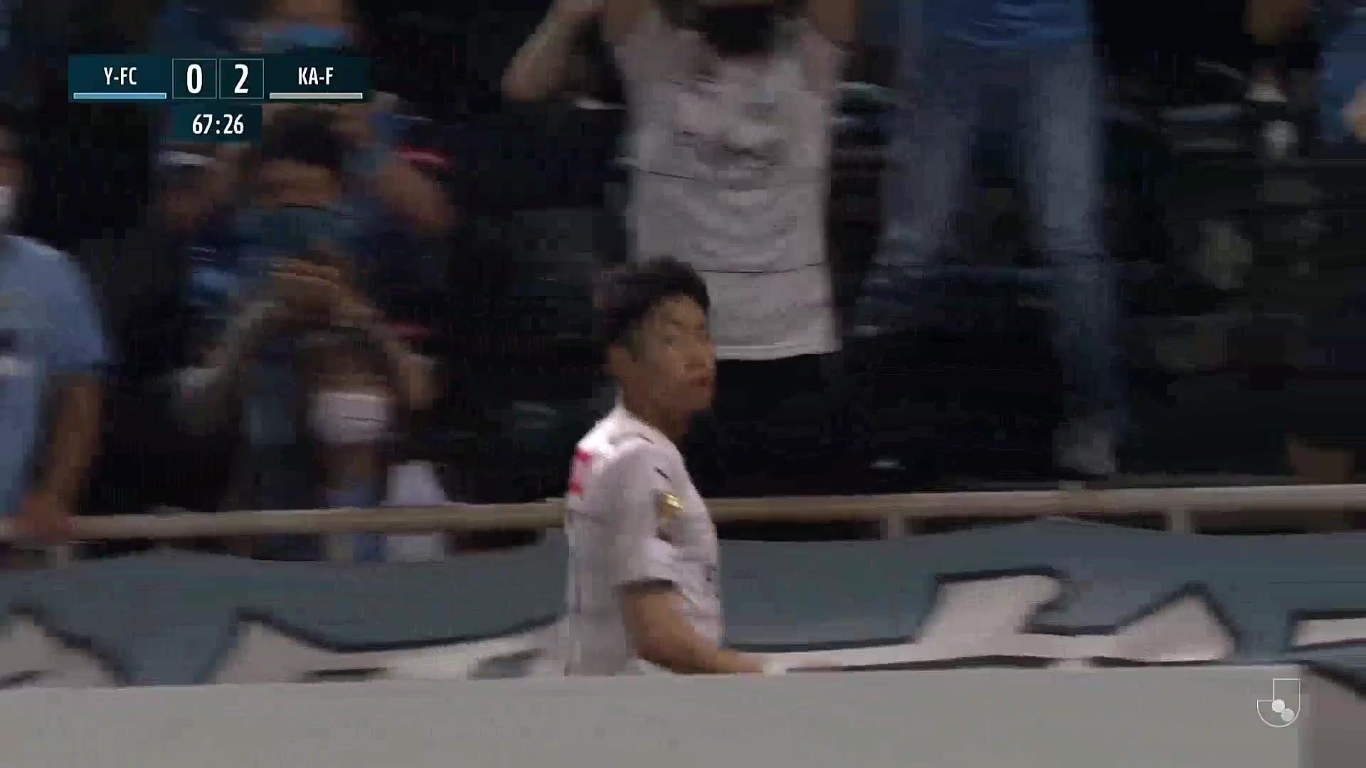 JPN D1 Yokohama FC Vs Kawasaki Frontale Yu Kobayashi Goal in 66 min, Score 0:2