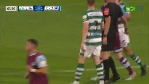 IRE PR Shamrock Rovers Vs Drogheda United Chris Lyons Goal in 63 min, Score 1:1