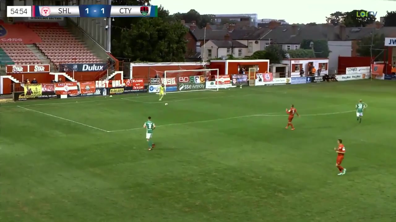 IRE D1 Shelbourne Vs Cork City 56 ทำประตู Ryan Brennan ประตู, ทำคะแนน 2:1