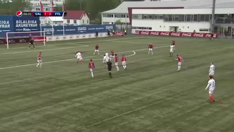 ICE PR Valur Reykjavik Vs Fylkir Arnor Borg Gudjohnsen Goal in 88 min, Score 1:1