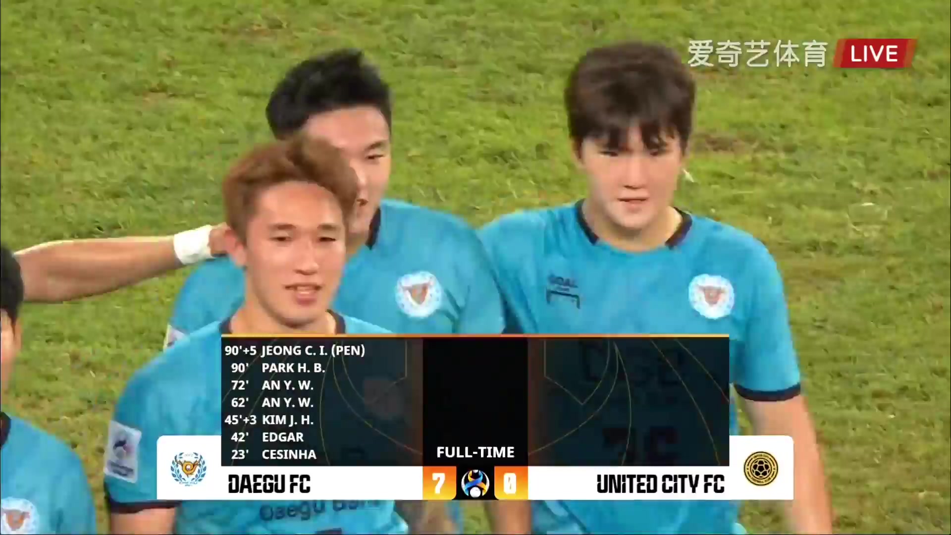 192 Daegu FC Vs United City FC 95 skor gol , skor 7:0