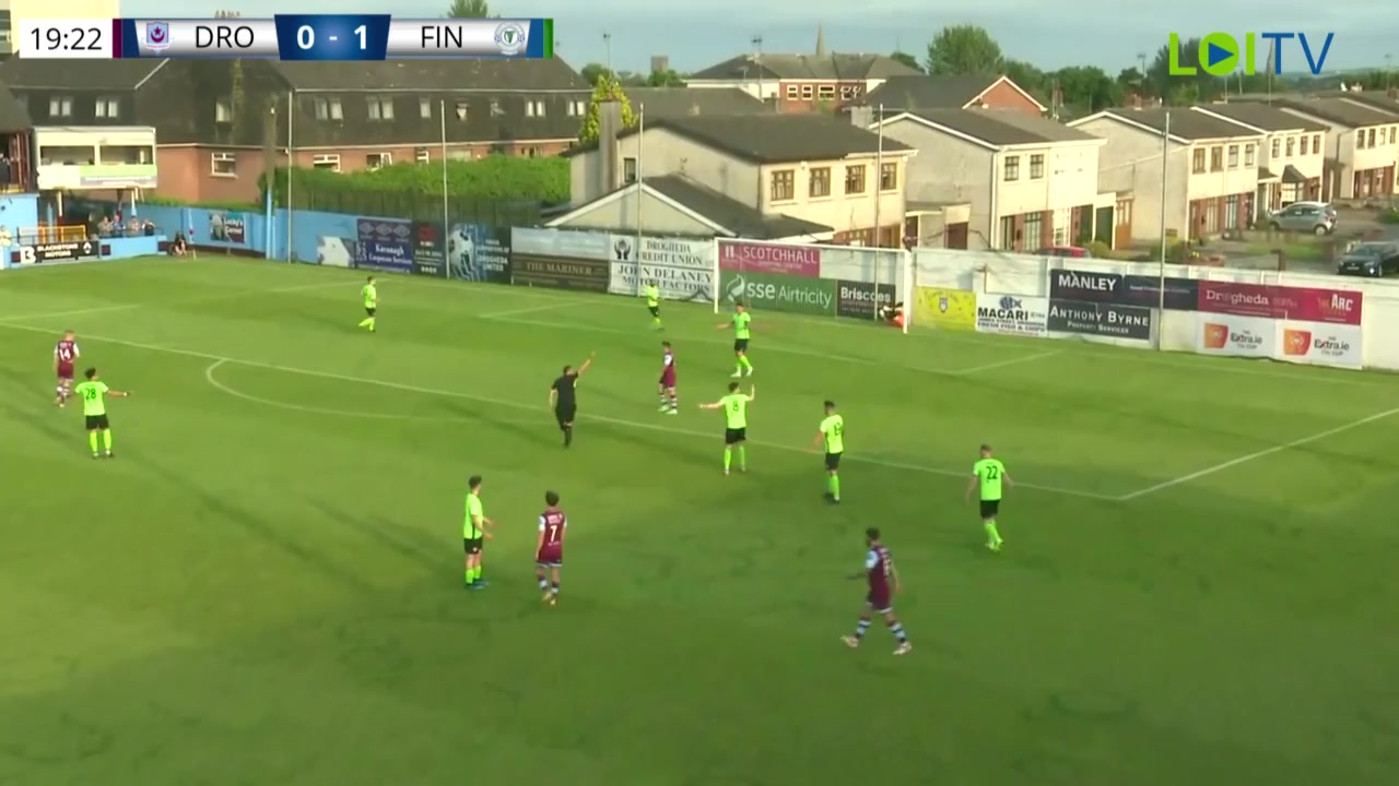 IRE PR Drogheda United Vs Finn Harps Mark Doyle Goal in 20 min, Score 1:1