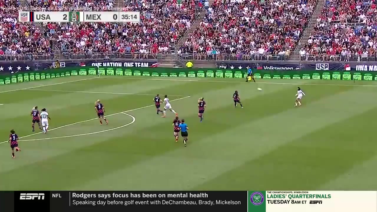 1366 USA (w) Vs Mexico (w) 35 skor gol , skor 3:0