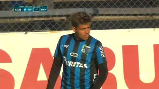URU D1 Liverpool URU Vs Wanderers FC Hernan Figueredo Alonzo Goal in 74 min, Score 2:1