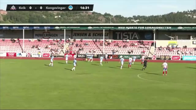 NOR D2 Kvik Halden Vs Kongsvinger Guven Goal in 17 min, Score 0:1