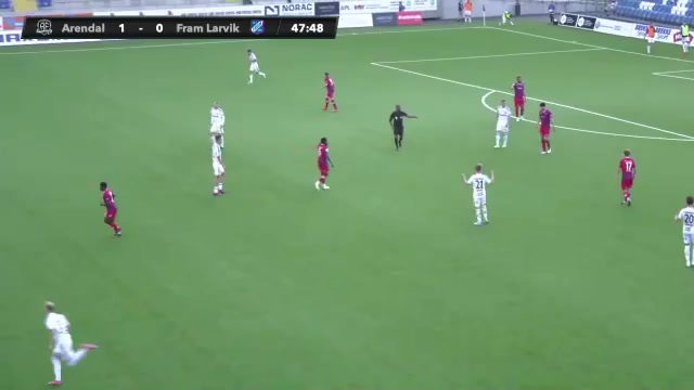 NOR D2 FK Arendal Vs Fram Larvik Hellum Goal in 49 min, Score 2:0